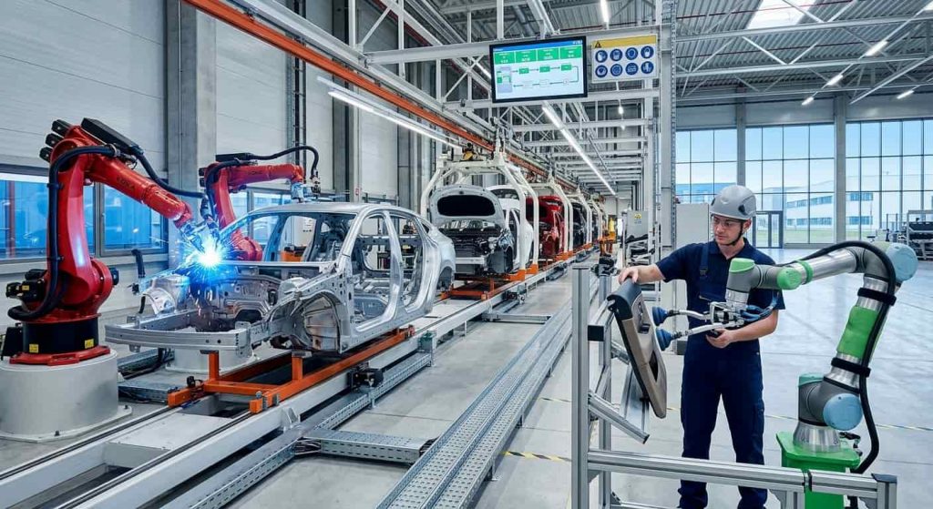 Robótica industrial y colaborativa en el sector de la automoción